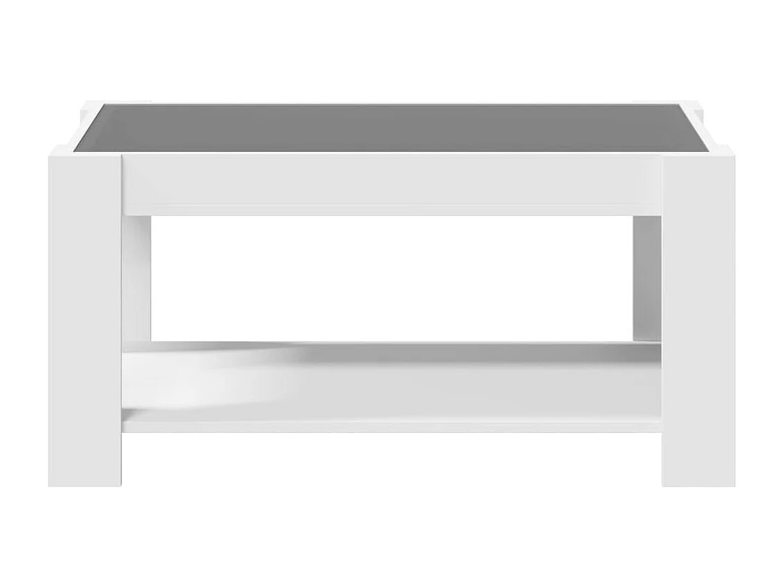 Couchtisch mit weißer LED 93x53x45 cm Holzwerkstoff