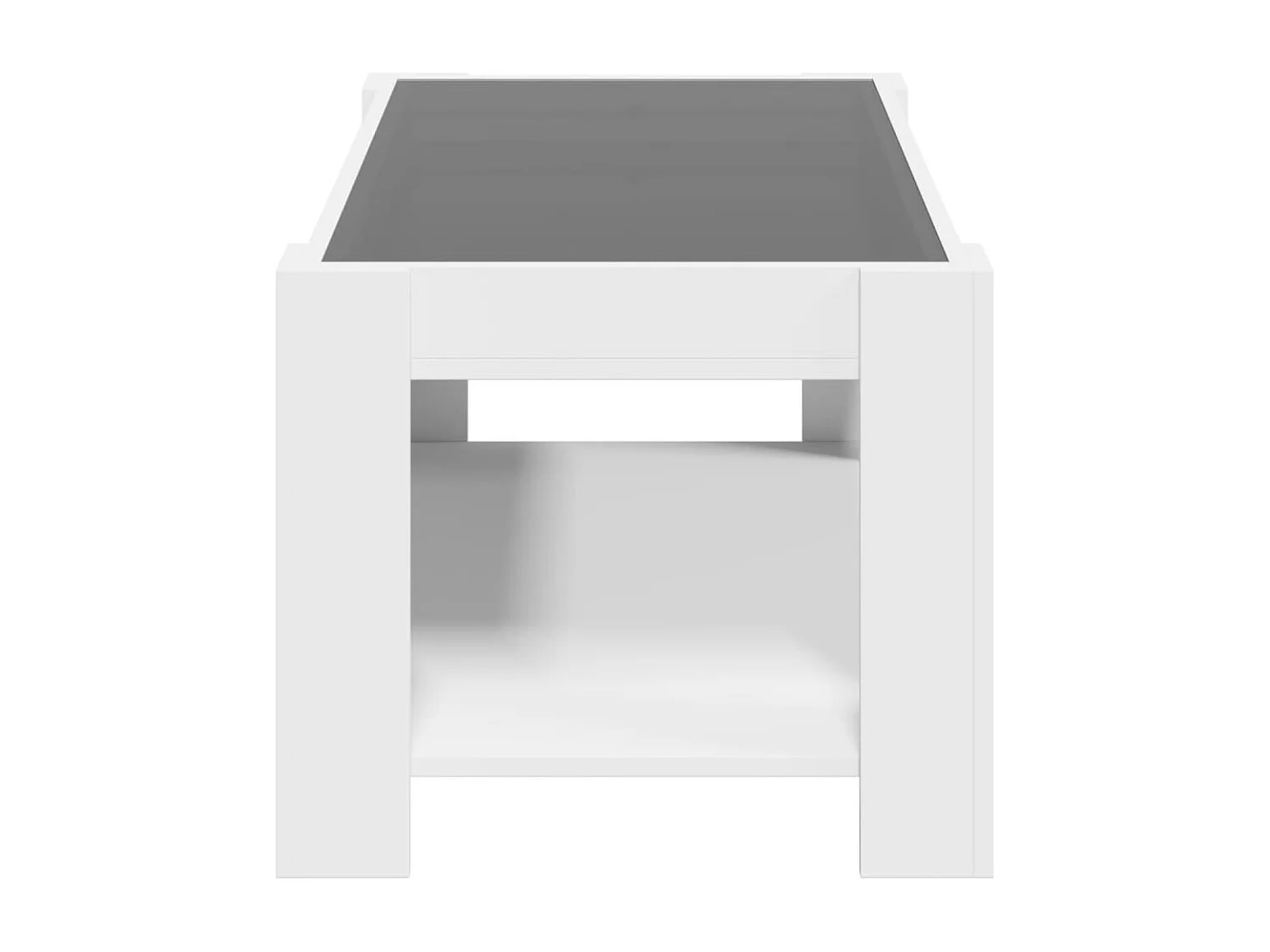 Couchtisch mit weißer LED 93x53x45 cm Holzwerkstoff