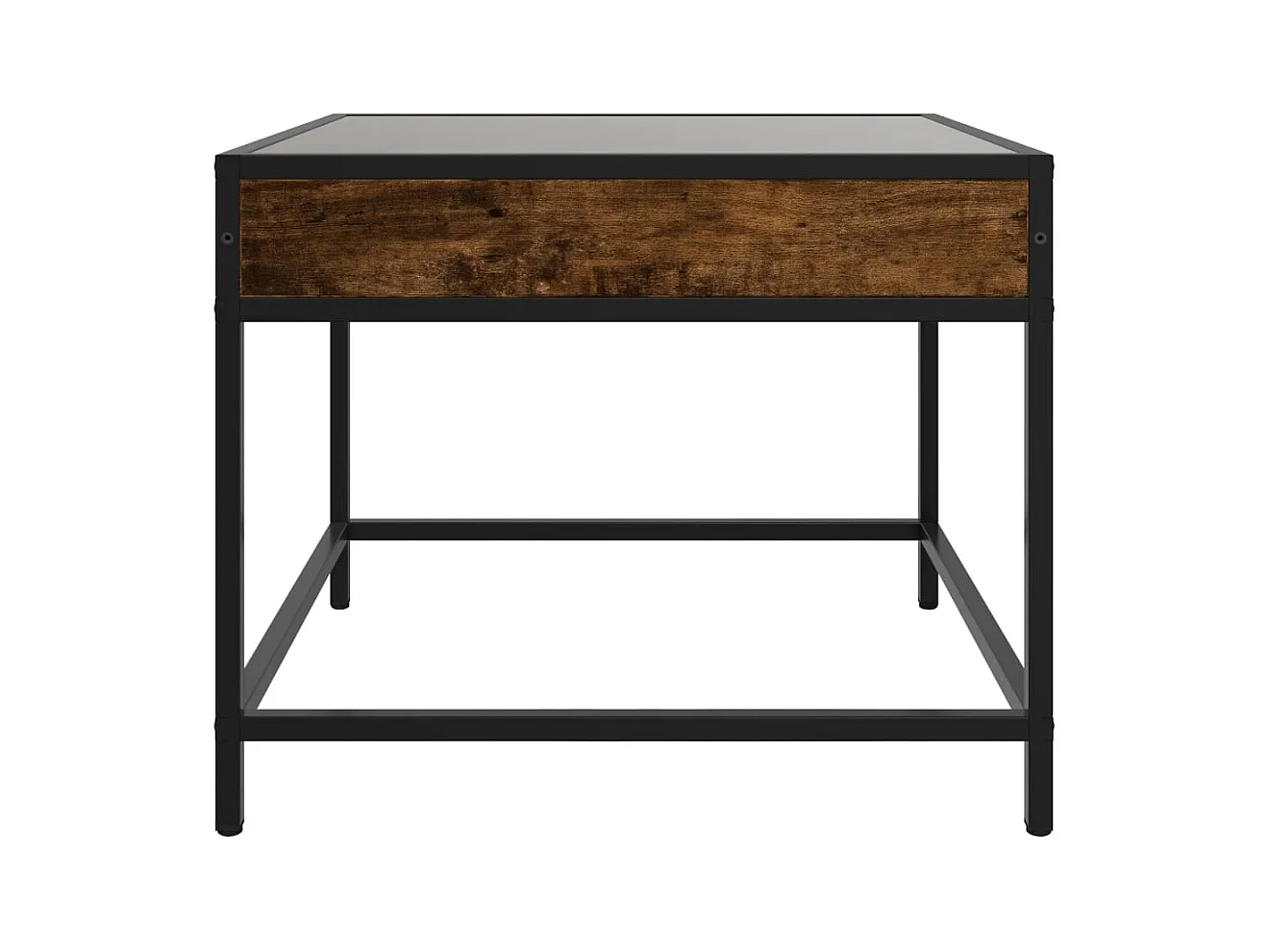 Tavolino Infinity in rovere fumé con LED 50x50x41 cm