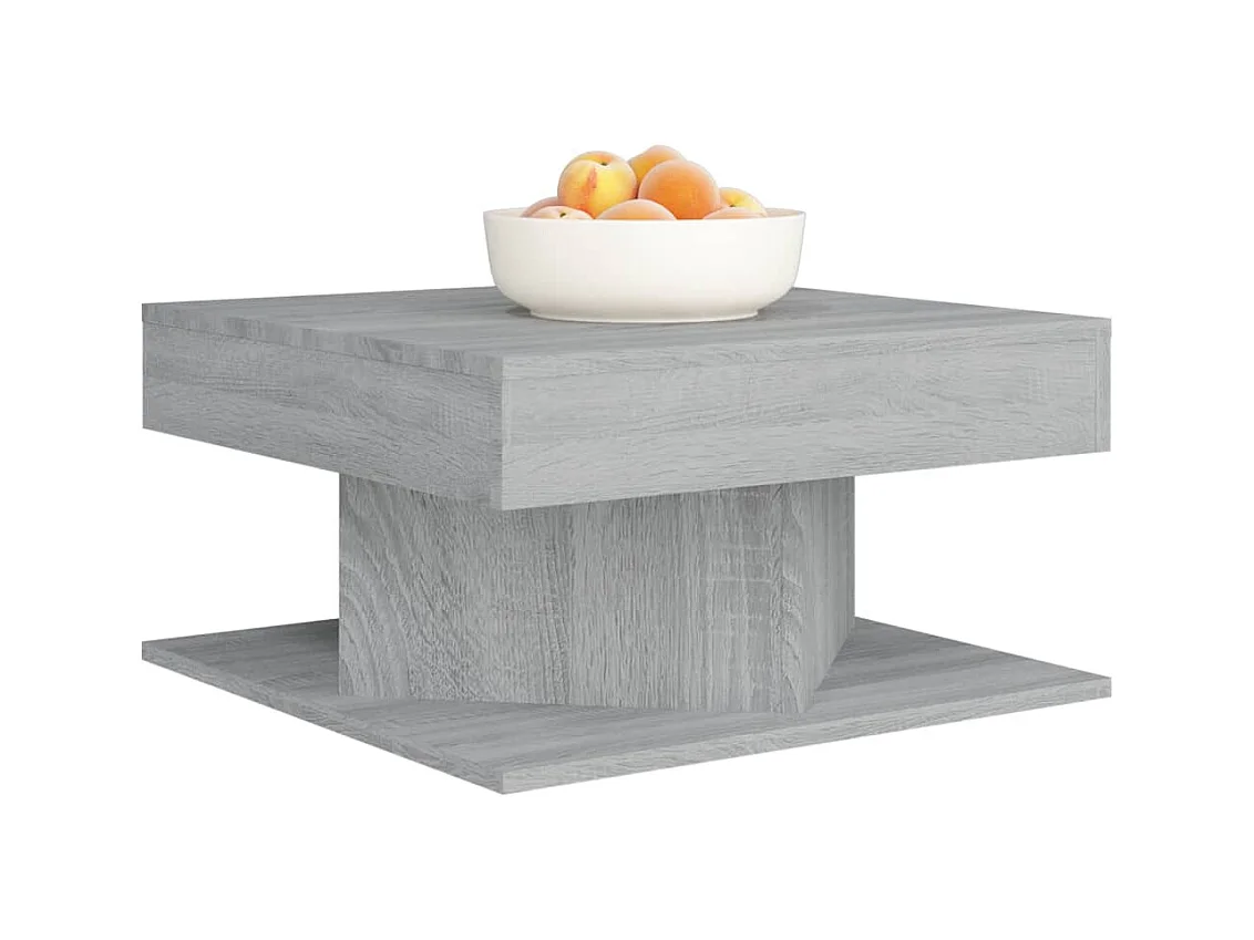 Table basse Sonoma gris 57x57x30 cm Bois d'ingénierie