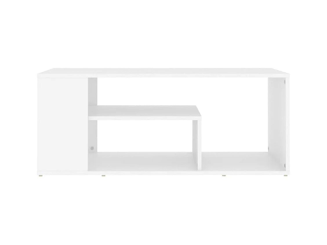 Table basse blanc 100x50x40 cm bois d'ingénierie