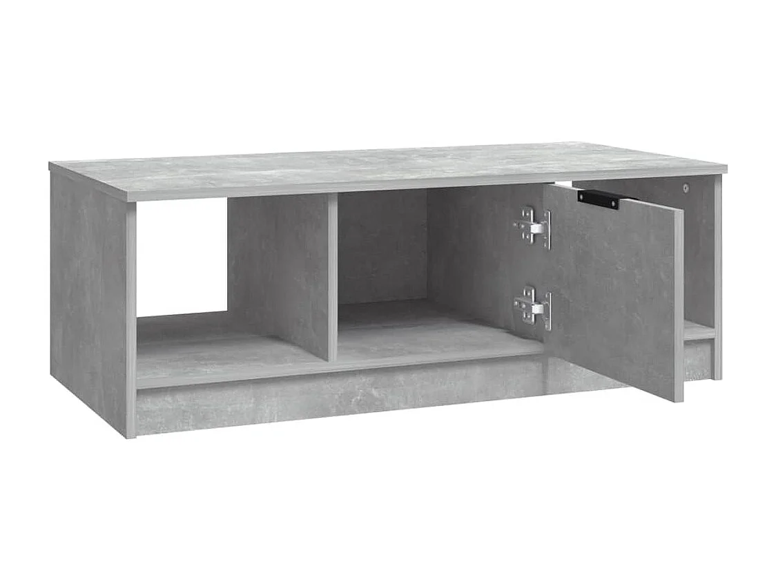 Table basse gris béton 102x50x36 cm bois d'ingénierie