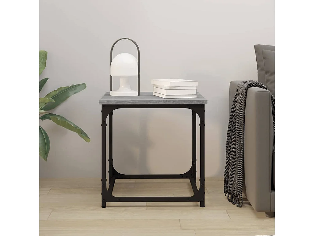 Table d'appoint Sonoma gris 40x40x40 cm Bois d'ingénierie