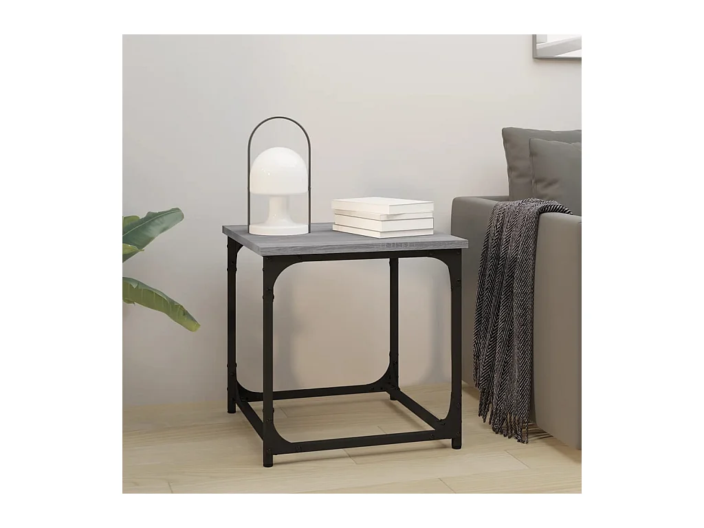 Tavolino Sonoma grigio 40x40x40 cm in legno ingegnerizzato