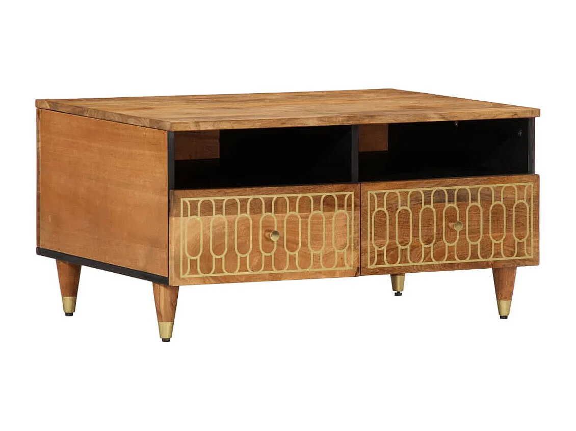 Couchtisch 80x54x40 cm massives Mangoholz