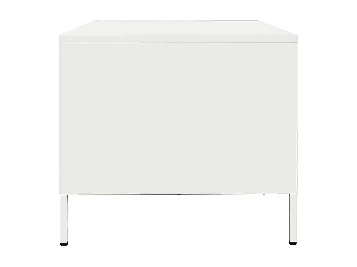 Table basse blanc 101,5x50x43,5 cm acier laminé à froid