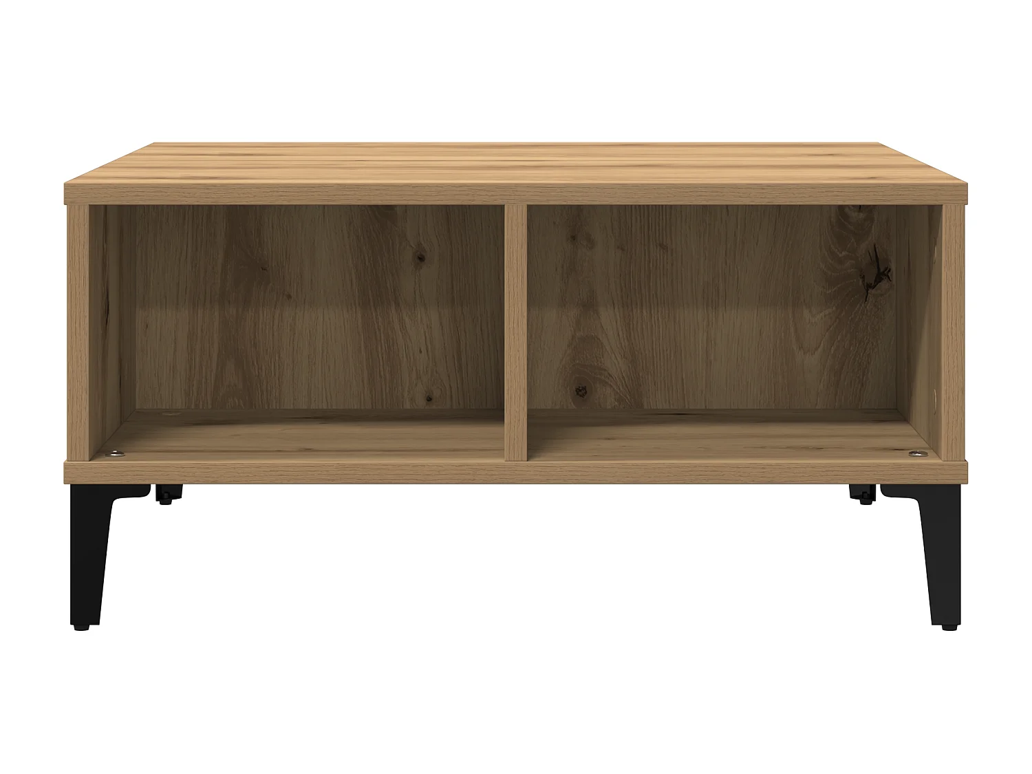 Table basse Artisan en chêne 60x60x30 cm en bois d'ingénierie