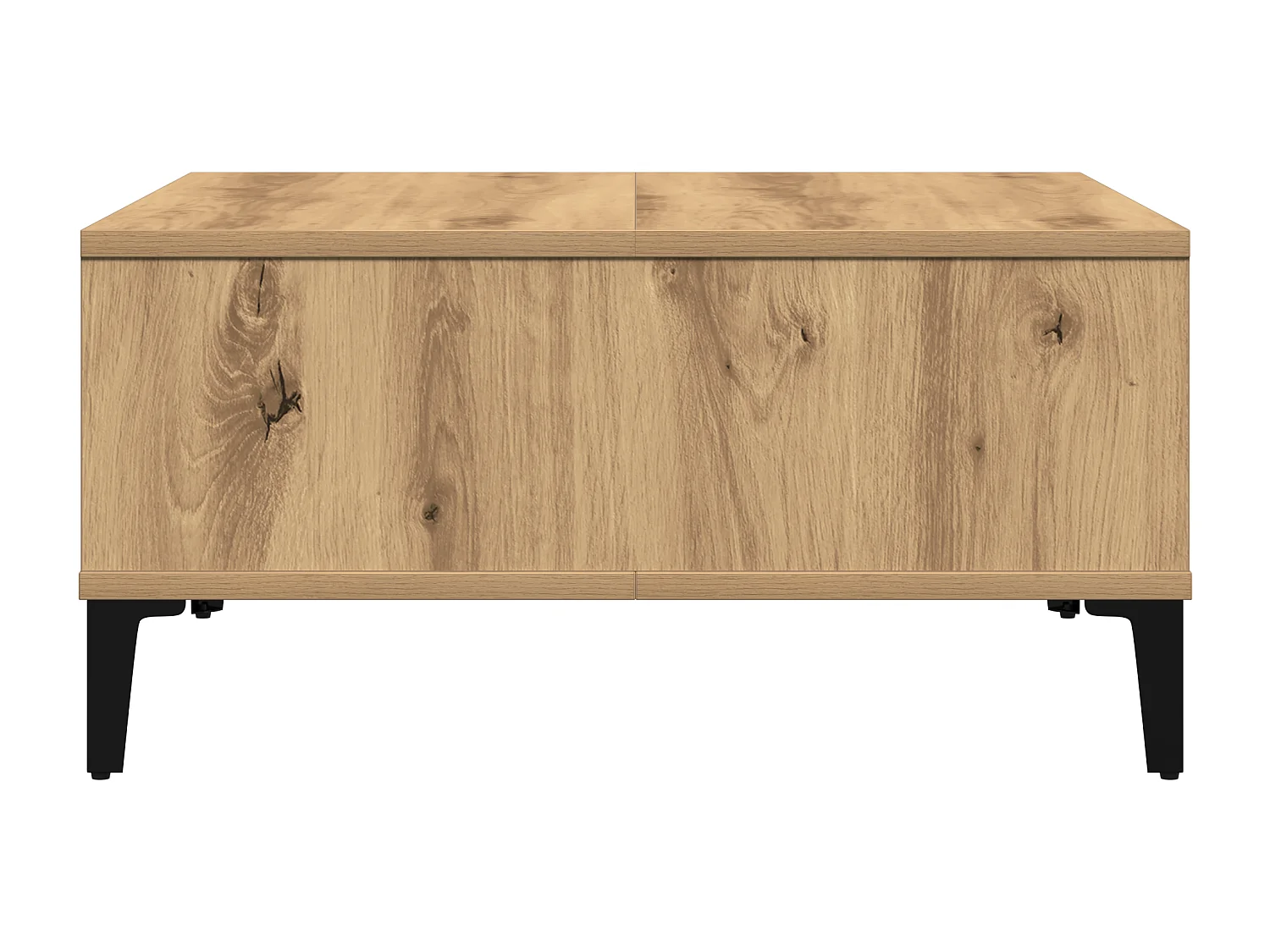 Table basse Artisan en chêne 60x60x30 cm en bois d'ingénierie