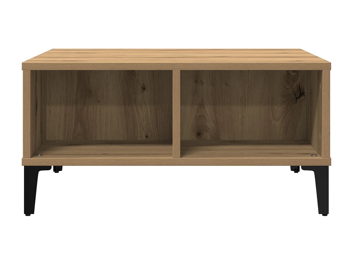 Table basse Artisan en chêne 60x60x30 cm en bois d'ingénierie