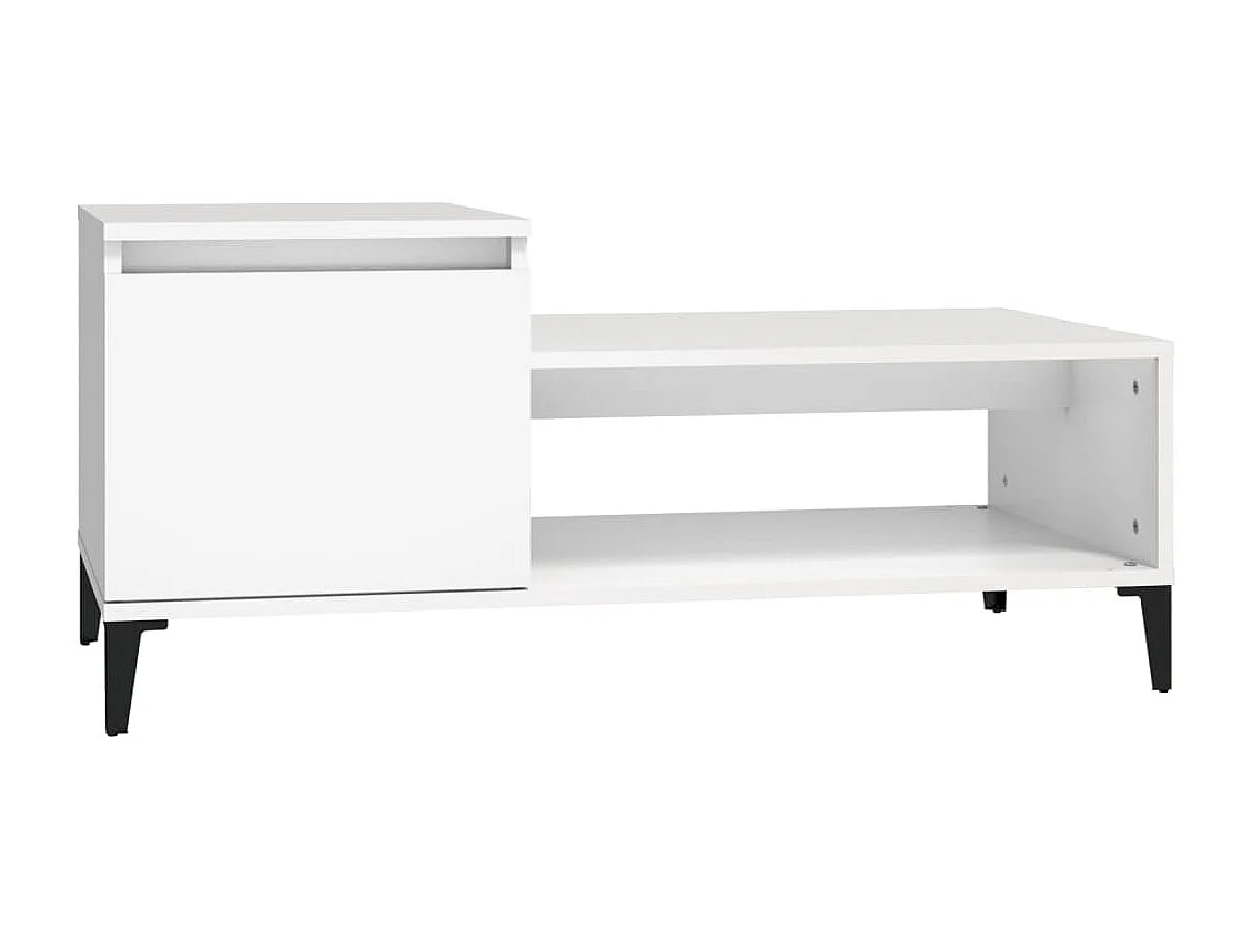 Table basse Blanc 100x50x45 cm Bois d'ingénierie