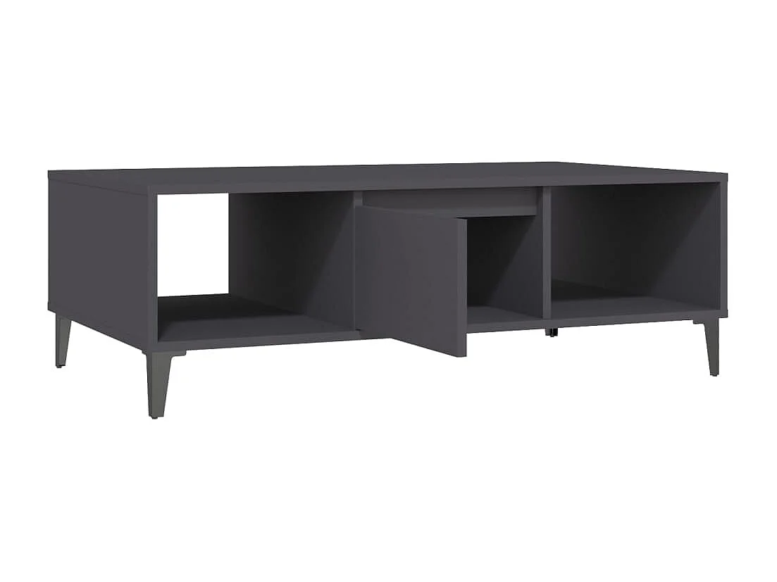Table basse gris 103,5x60x35 cm bois d'ingénierie