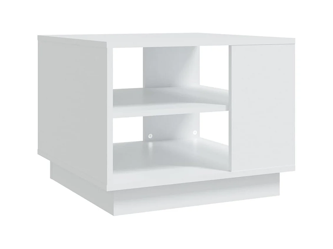 Table basse blanc 55x55x43 cm bois d'ingénierie