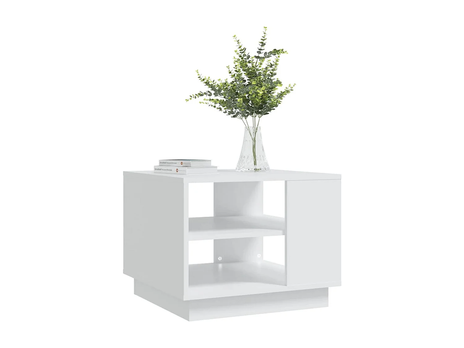 Table basse blanc 55x55x43 cm bois d'ingénierie