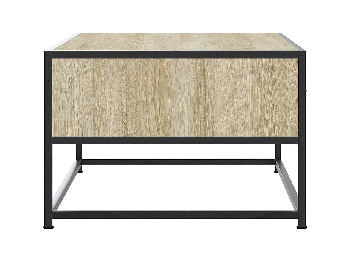 Mesa de centro de roble Sonoma 100x50x35cm madera de ingeniería y metal