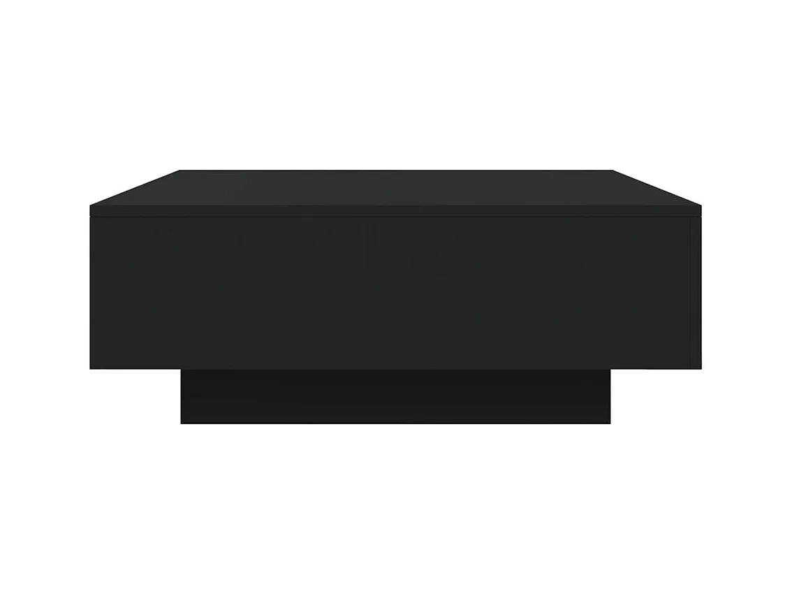 Table basse noir 80x80x31 cm bois d'ingénierie