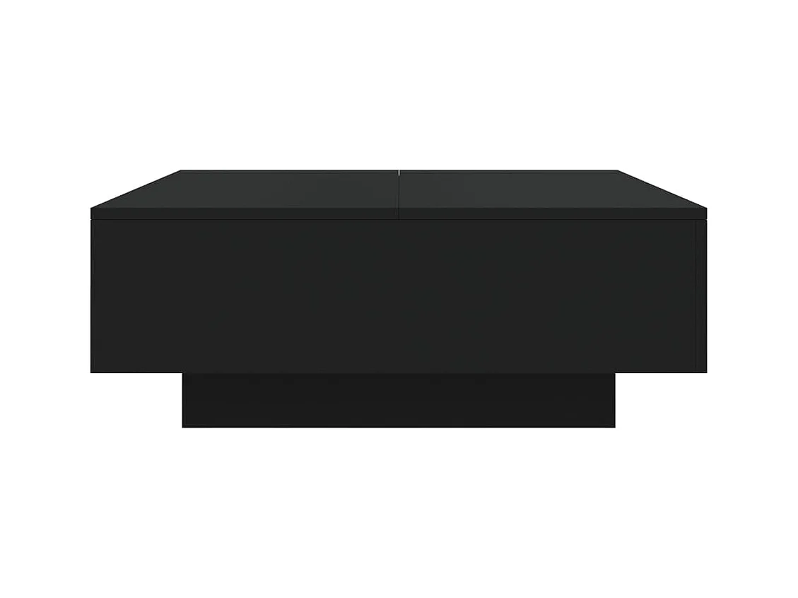 Table basse noir 80x80x31 cm bois d'ingénierie