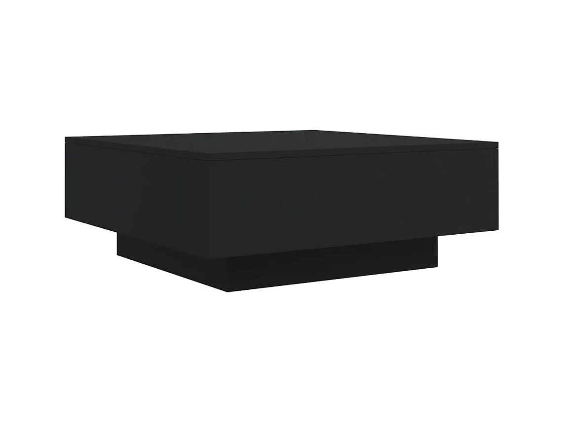 Table basse noir 80x80x31 cm bois d'ingénierie