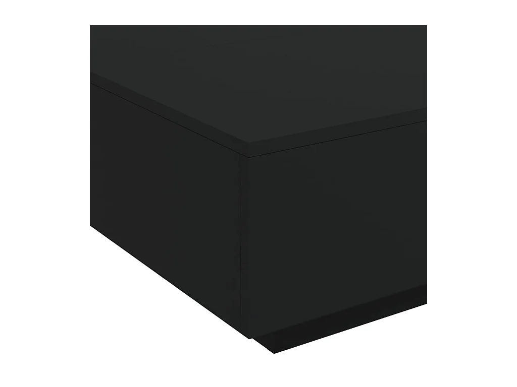 Table basse noir 80x80x31 cm bois d'ingénierie