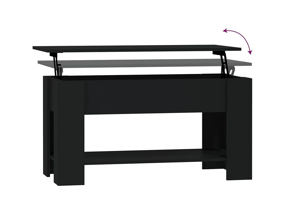 Table basse noir 101x49x52 cm bois d'ingénierie