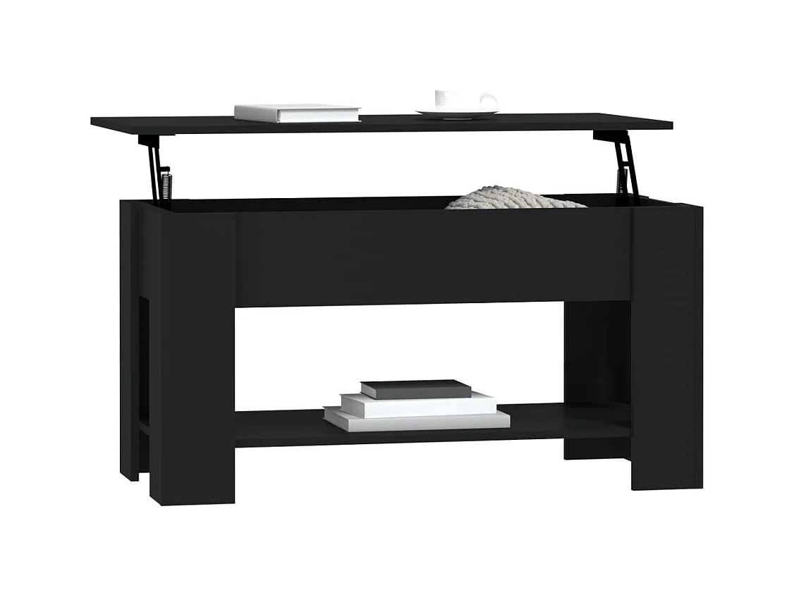 Table basse noir 101x49x52 cm bois d'ingénierie