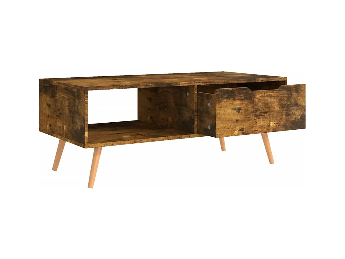 Mesa de centro de roble ahumado 100x49,5x43 cm Madera de ingeniería