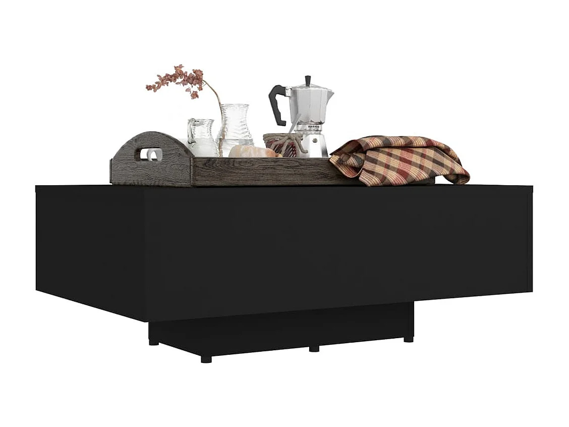 Table basse Noir 85x55x31 cm Bois d'ingénierie