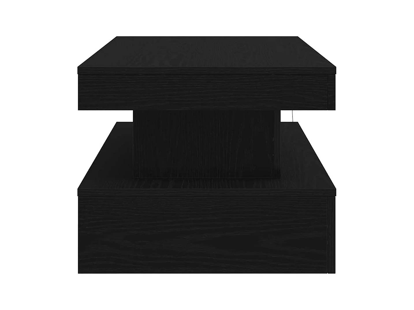 Table basse avec lumières LED chêne noir 90x50x40 cm