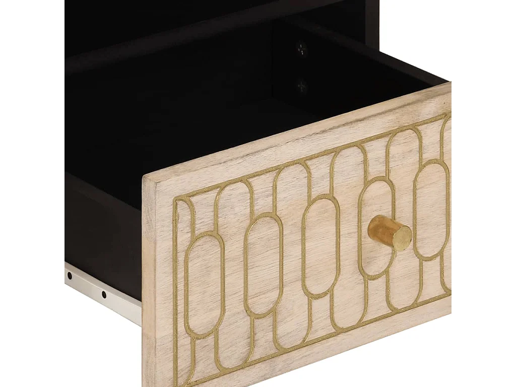 Couchtisch 80x54x40 cm massives Mangoholz