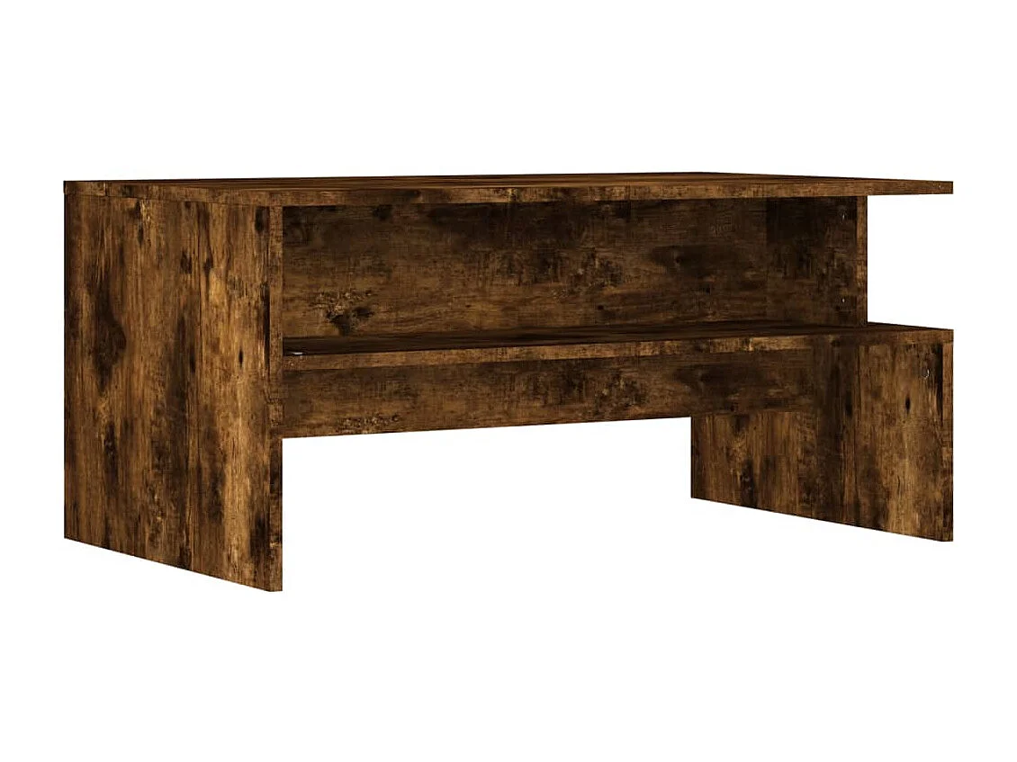 Tavolino da caffè in rovere affumicato 90x55x42,5 cm in legno ingegnerizzato