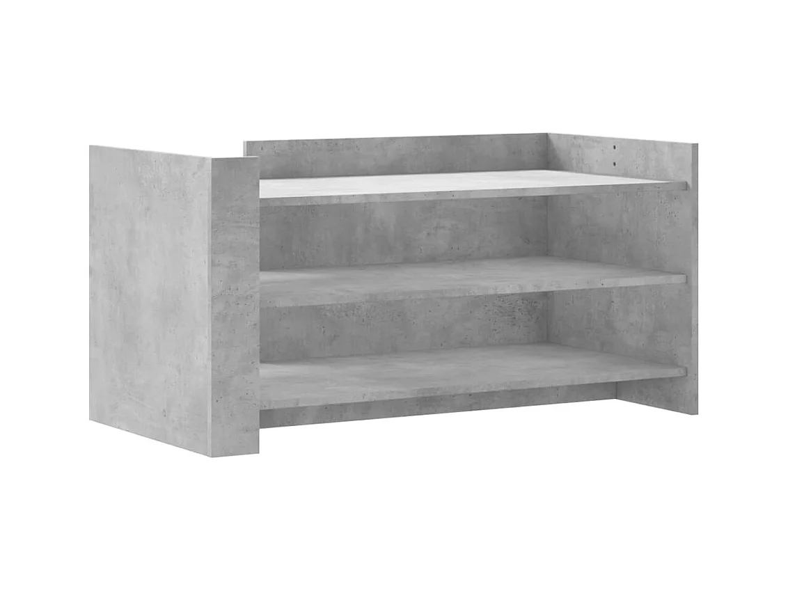 Table basse gris béton 100x50x50 cm bois d'ingénierie