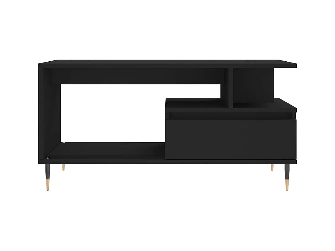 Table basse Noir 90x49x45 cm Bois d'ingénierie