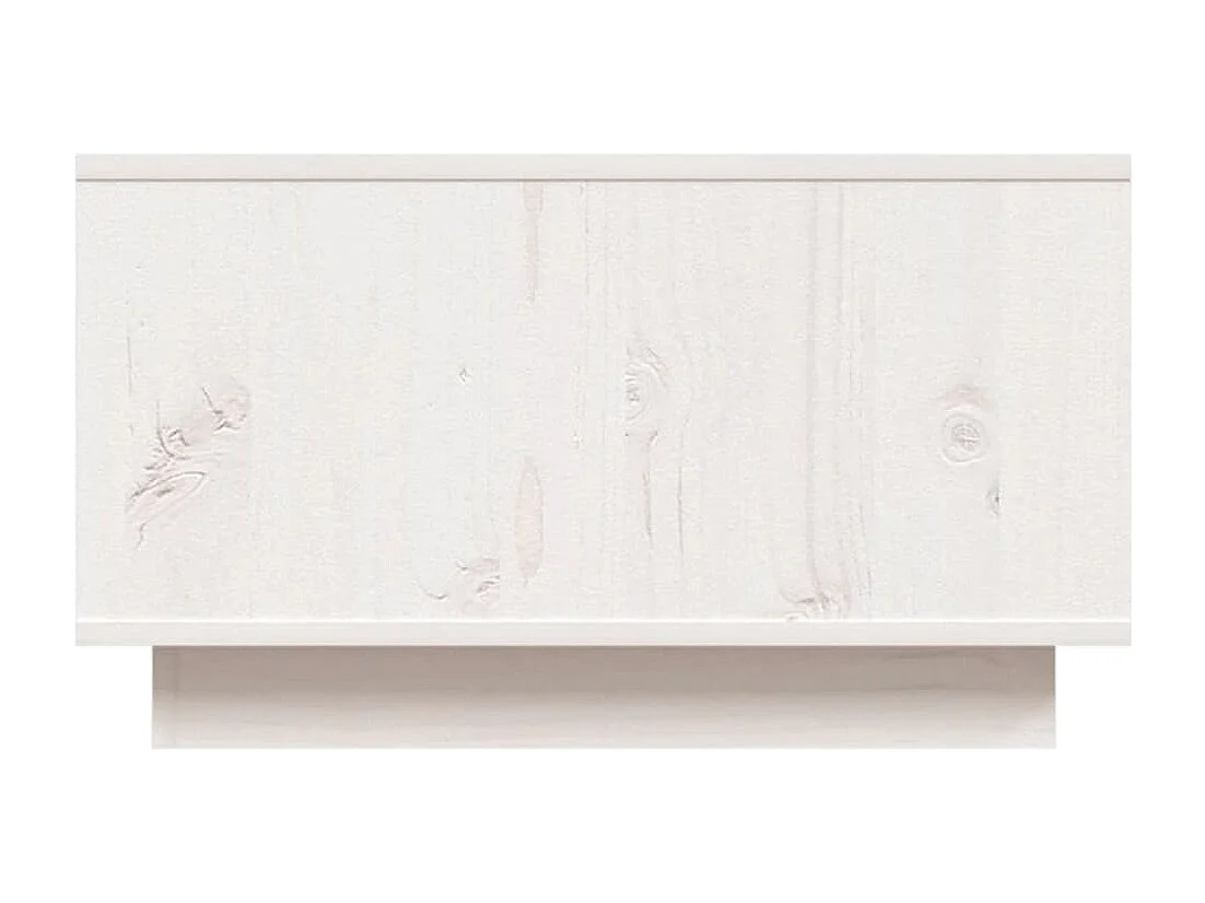 Table basse Blanc 55x56x32 cm Bois massif de pin