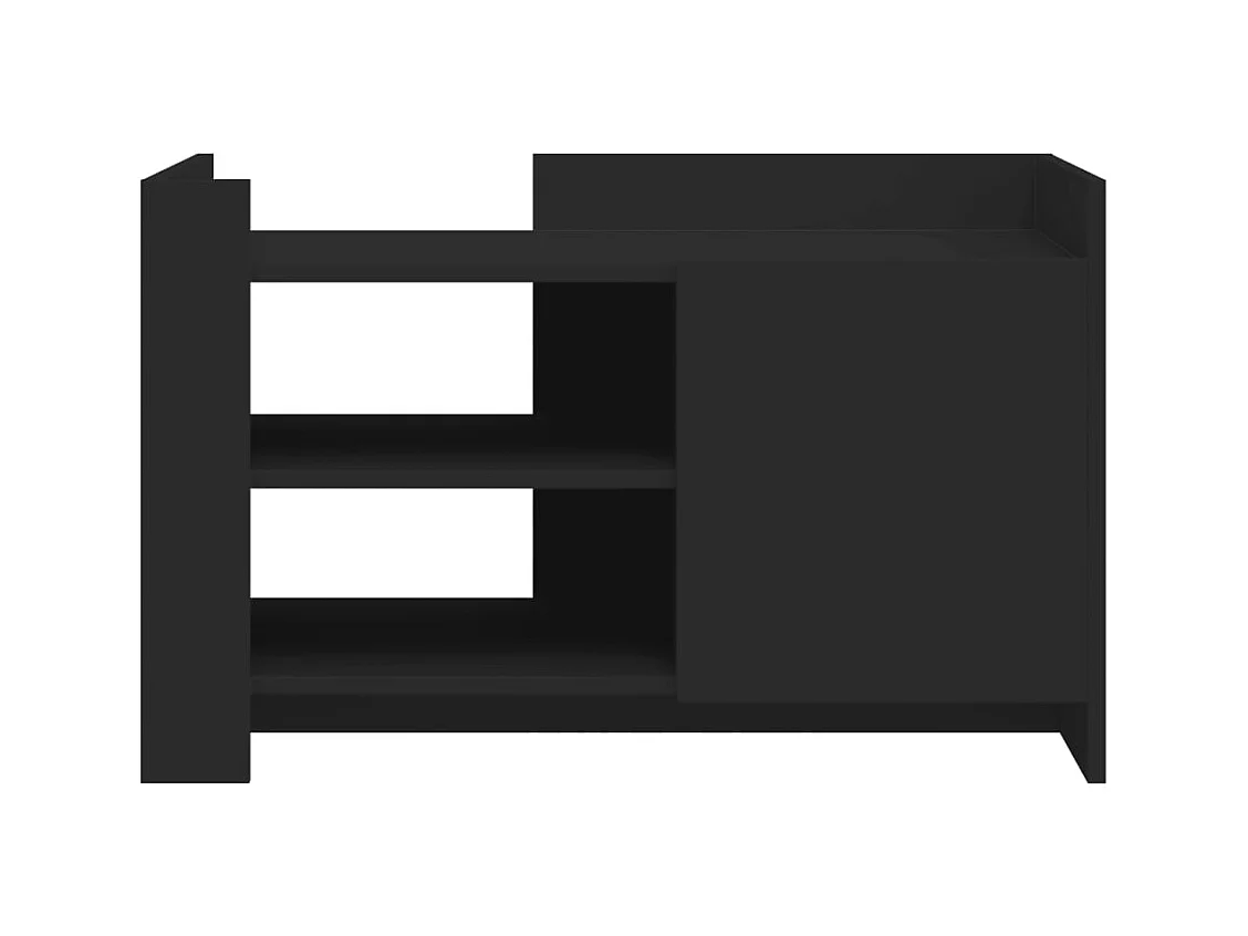 Table basse noir 80x50x50 cm bois d'ingénierie