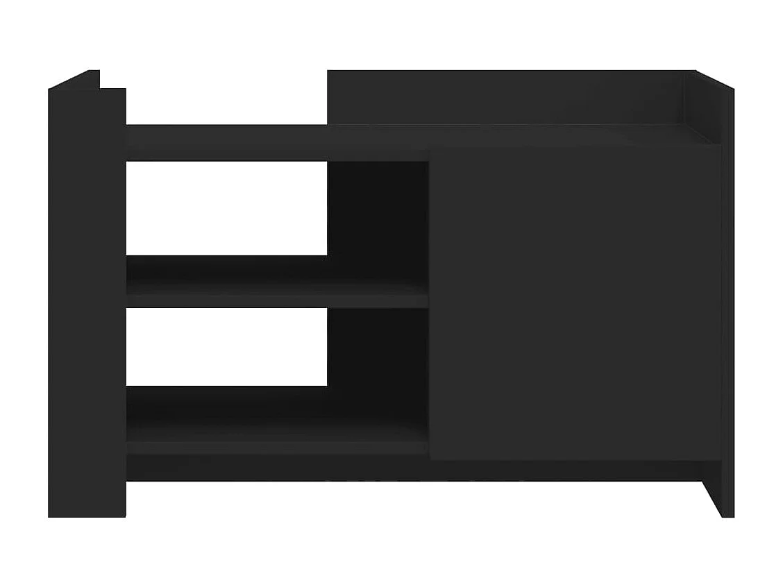 Schwarzer Couchtisch 80x50x50 cm Holzwerkstoff