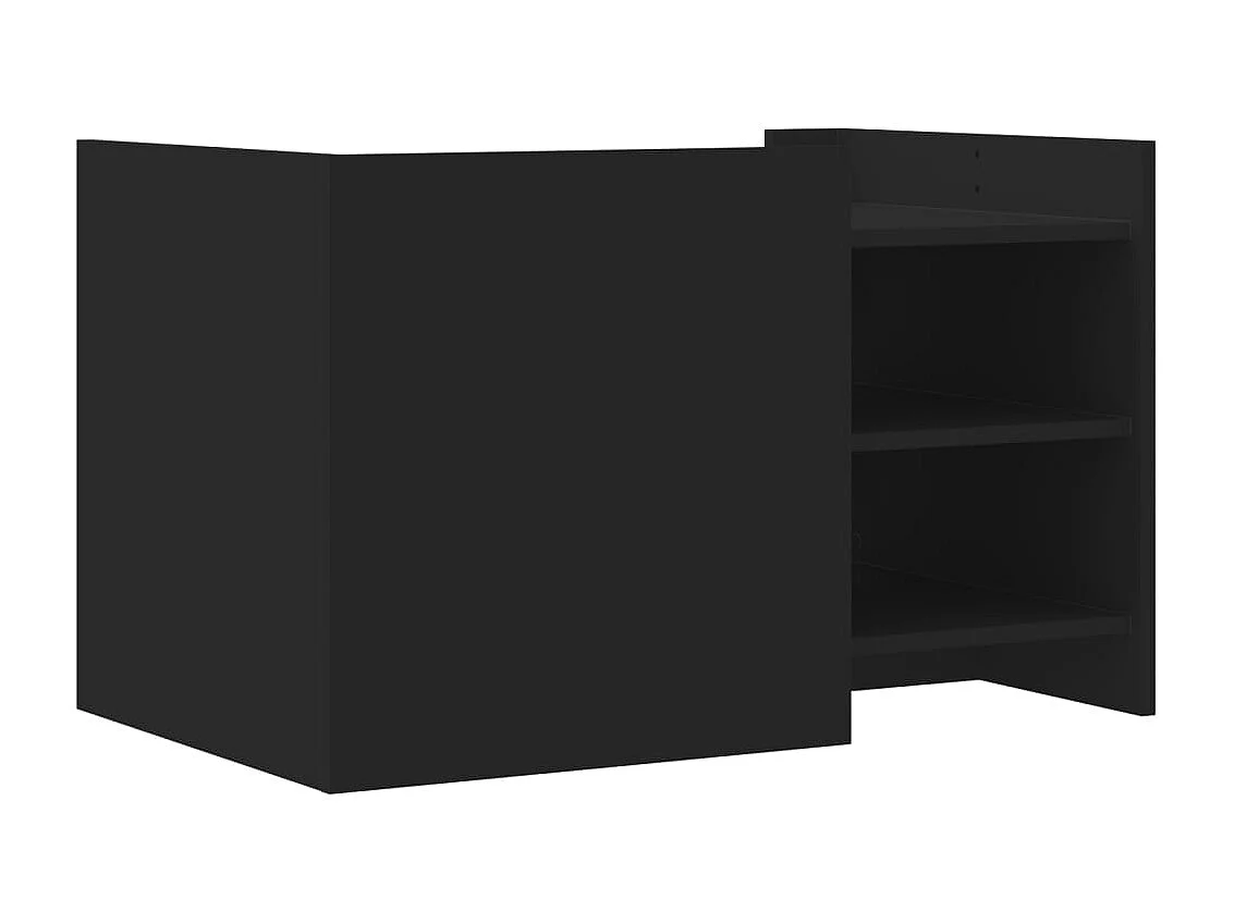 Schwarzer Couchtisch 80x50x50 cm Holzwerkstoff