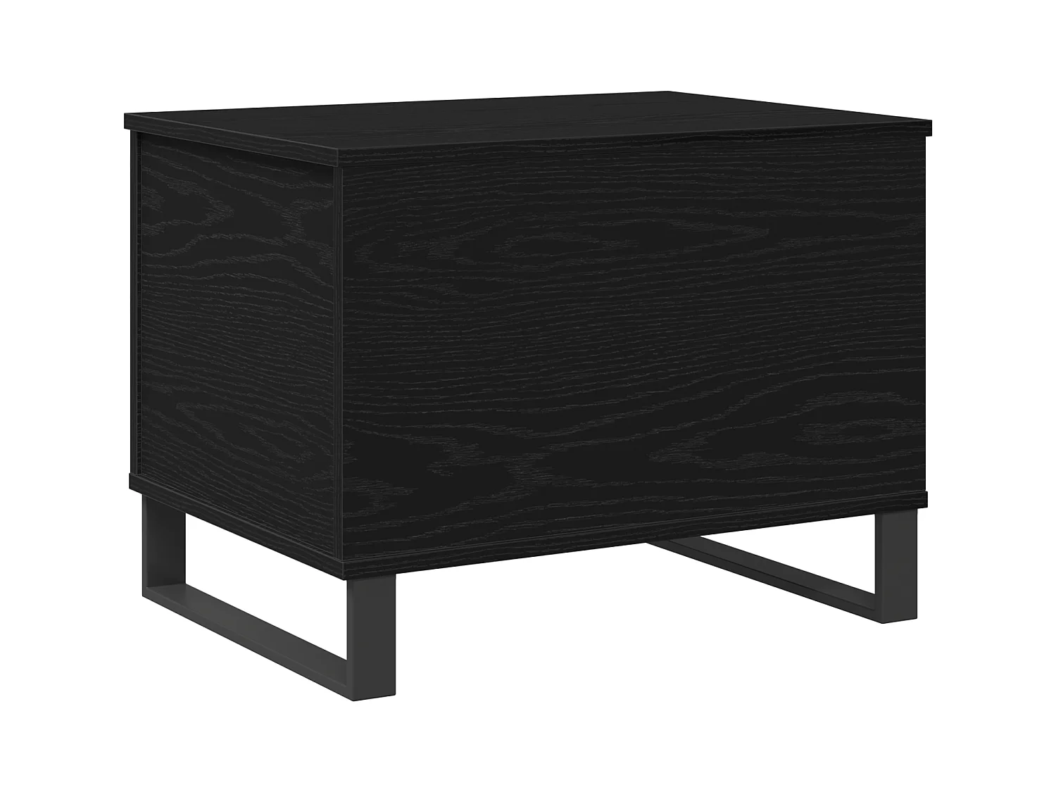 Table Basse Avec Plateau Relevable Noir Chêne 60x44,5x45 cm Bois d'ingénierie