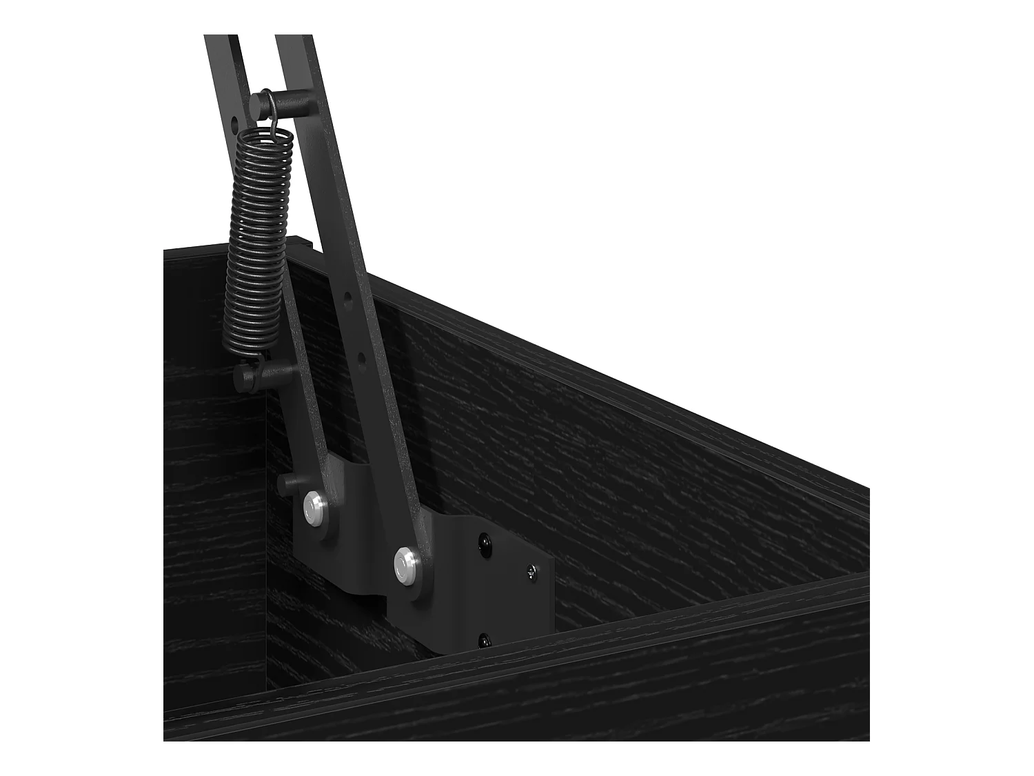 Table Basse Avec Plateau Relevable Noir Chêne 60x44,5x45 cm Bois d'ingénierie