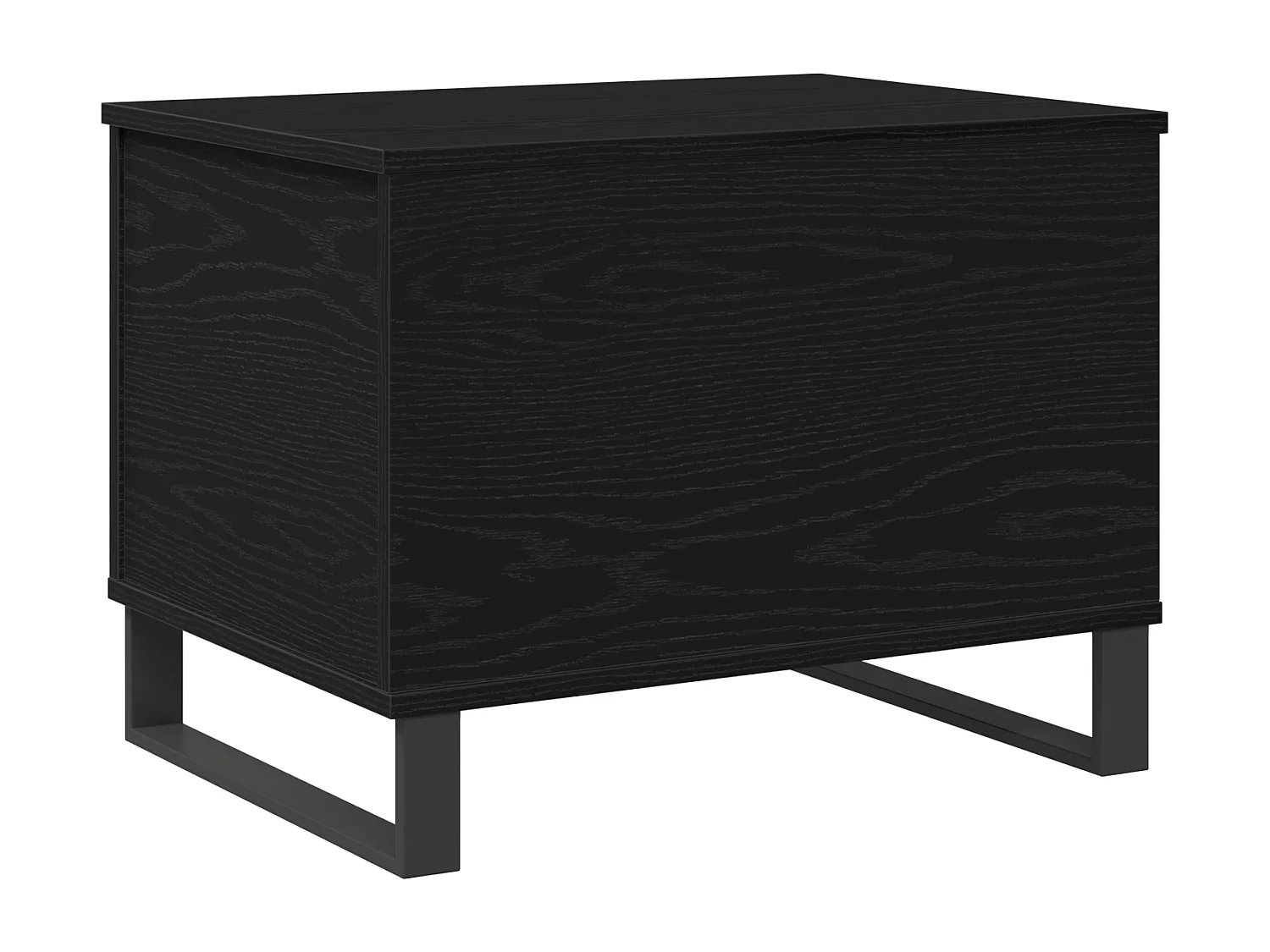 Table Basse Avec Plateau Relevable Noir Chêne 60x44,5x45 cm Bois d'ingénierie