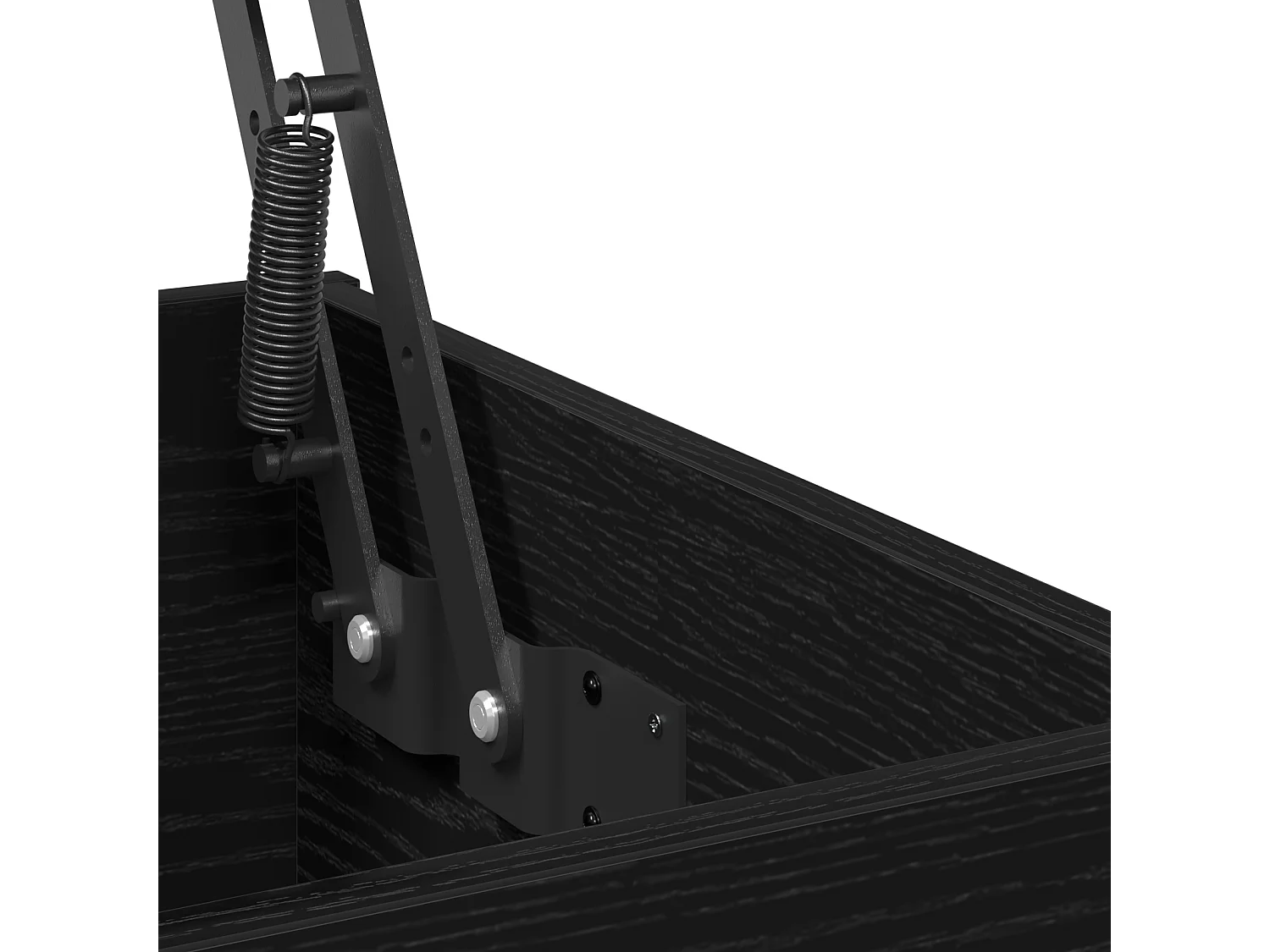 Table Basse Avec Plateau Relevable Noir Chêne 60x44,5x45 cm Bois d'ingénierie