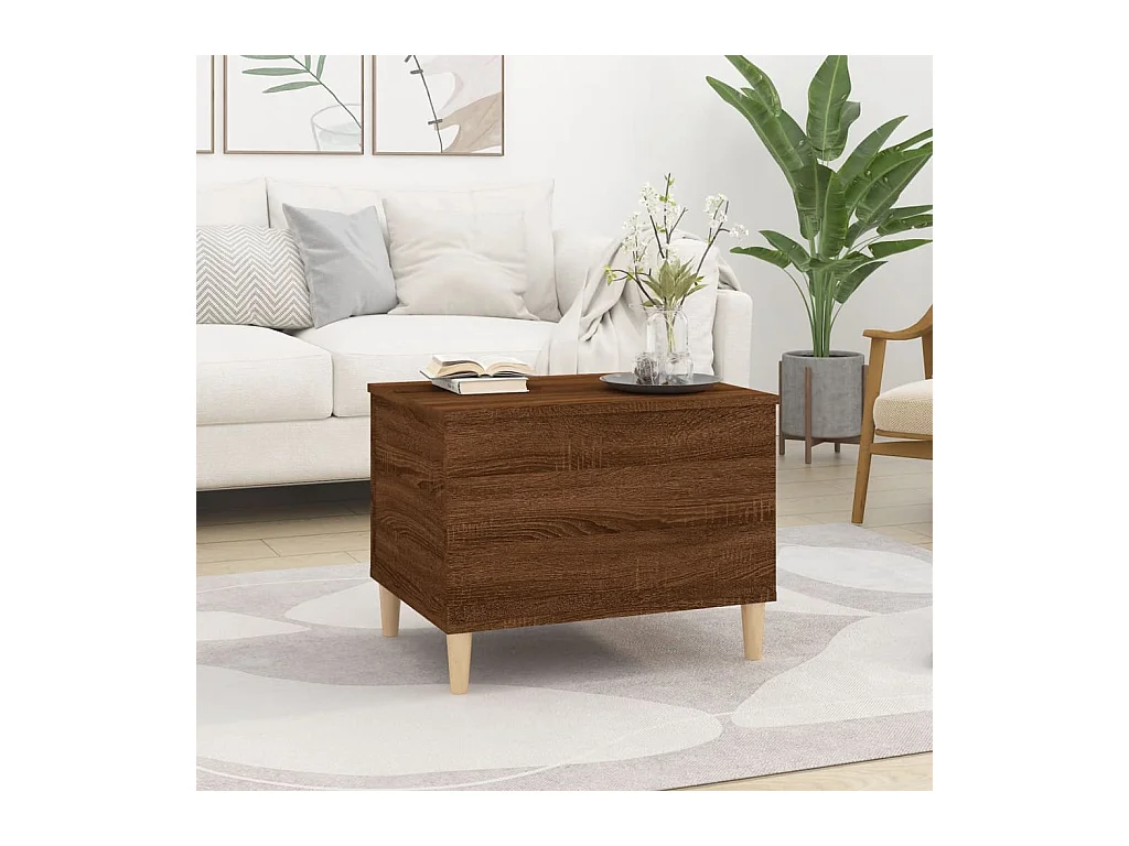 Table basse Chêne marron 60x44,5x45 cm Bois d'ingénierie