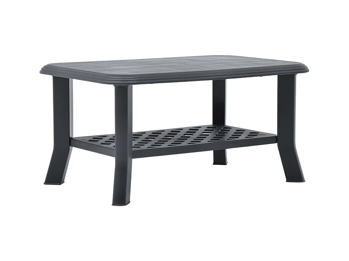 Tavolino antracite 90x60x46 cm Plastica