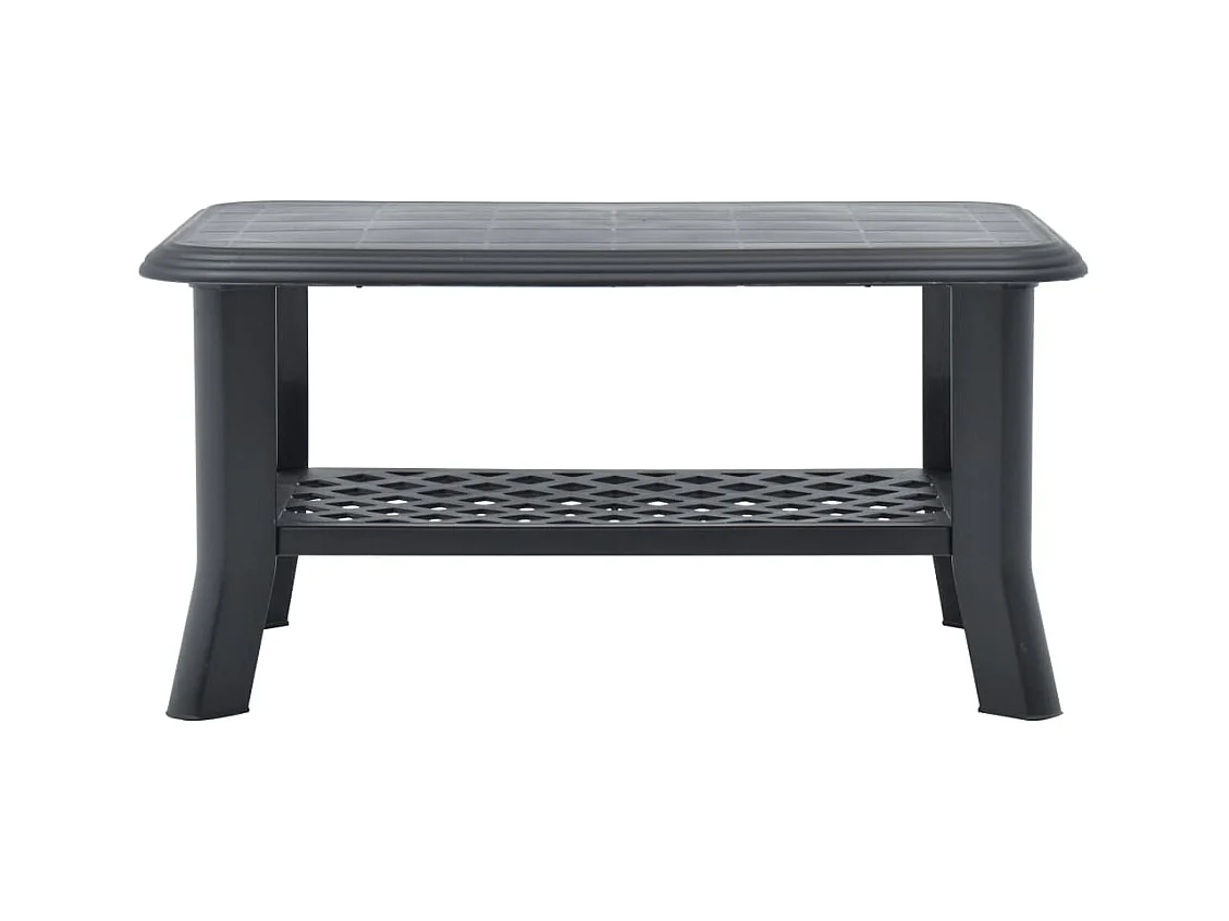 Tavolino antracite 90x60x46 cm Plastica