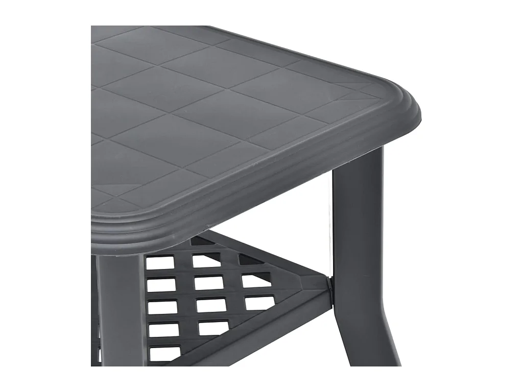 Tavolino antracite 90x60x46 cm Plastica