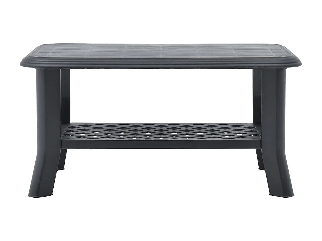 Table basse Anthracite 90x60x46 cm Plastique