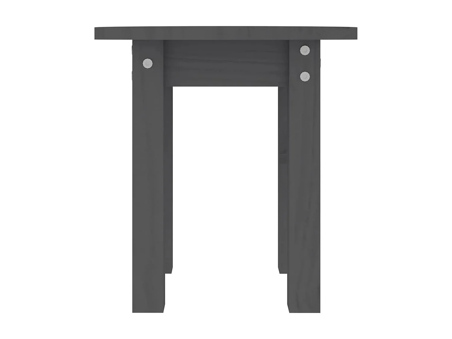 Table basse Gris Ø 35x35 cm Bois massif de pin