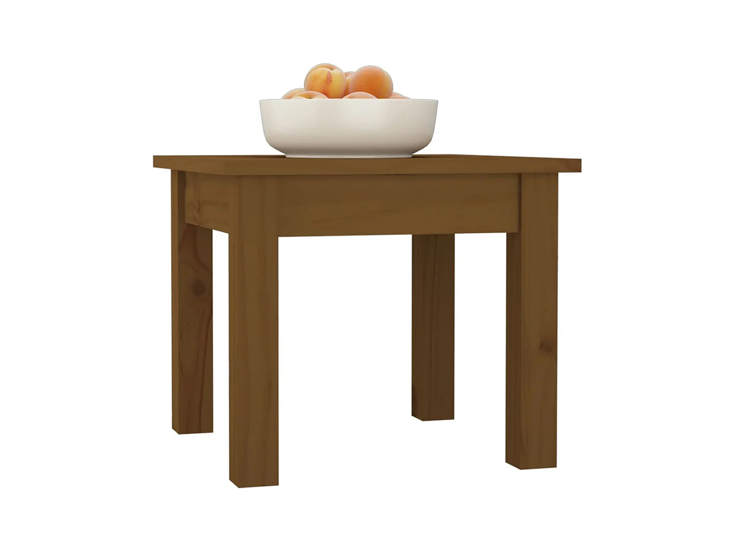 Table basse Marron miel 35x35x30 cm Bois massif de pin