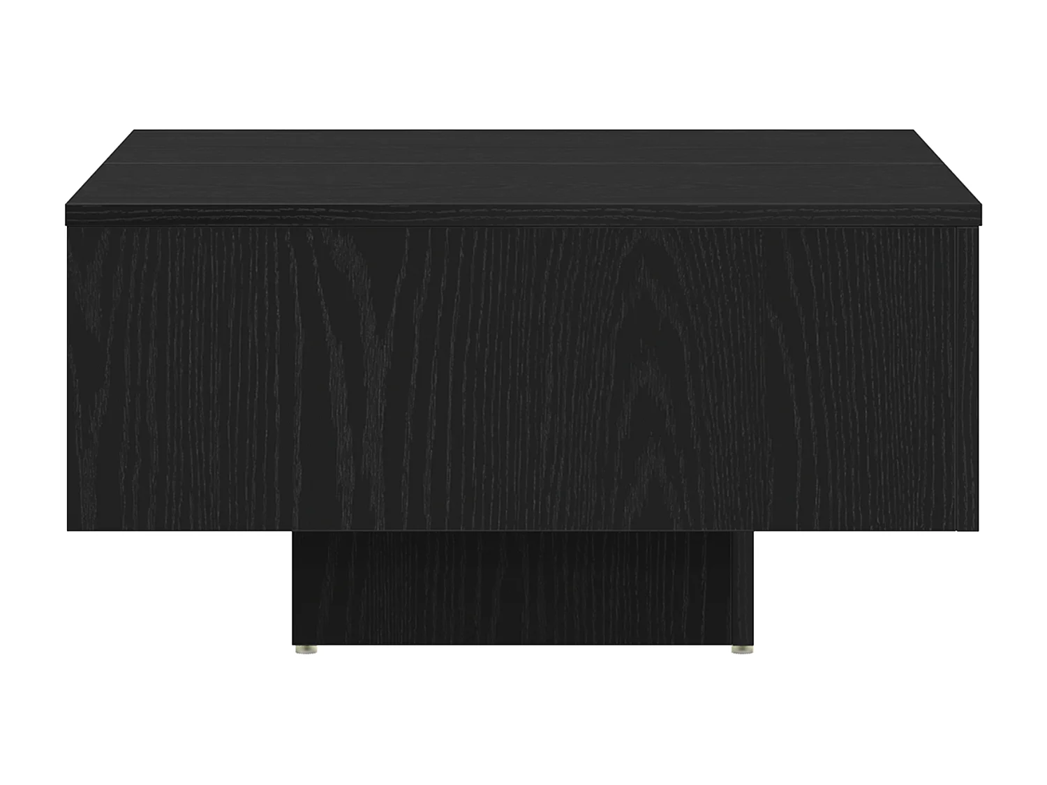 Table basse en chêne noir 60x60x31,5 cm en bois aggloméré