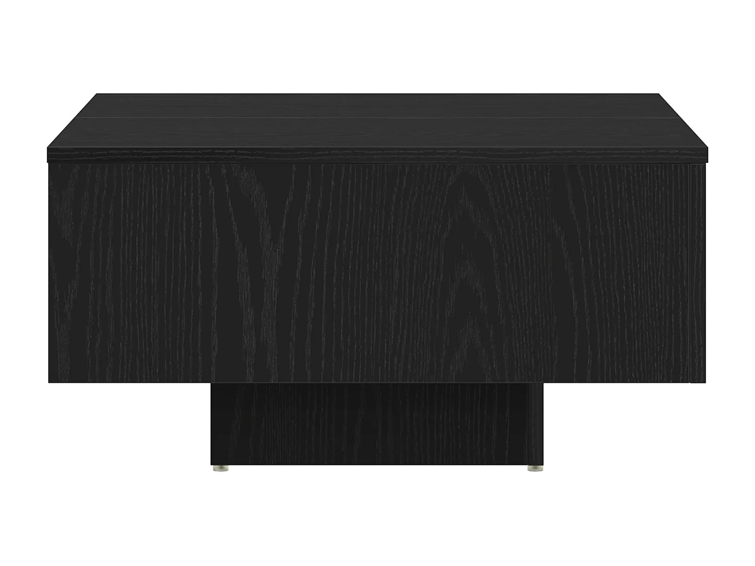 Table basse en chêne noir 60x60x31,5 cm en bois aggloméré