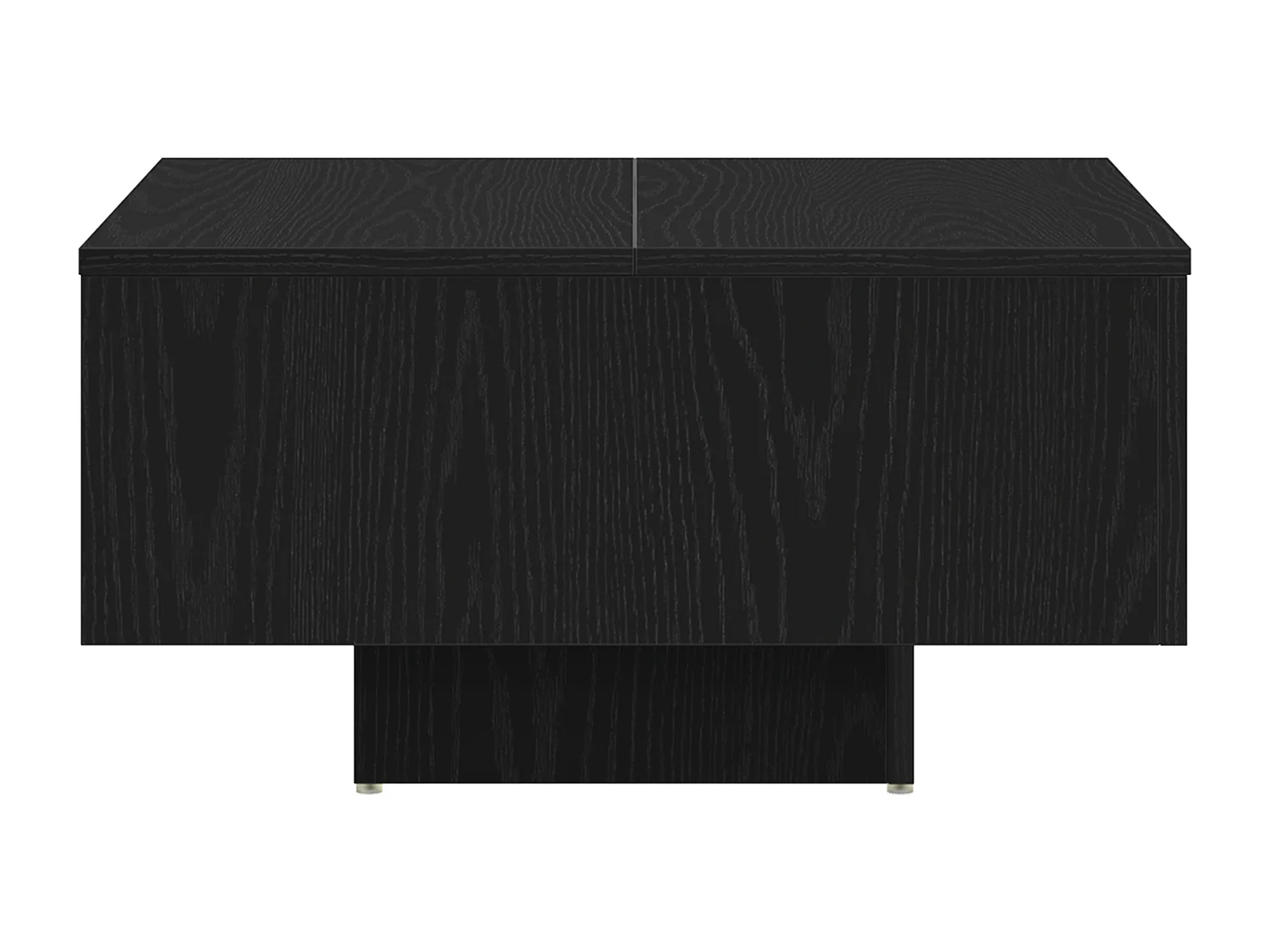 Table basse en chêne noir 60x60x31,5 cm en bois aggloméré