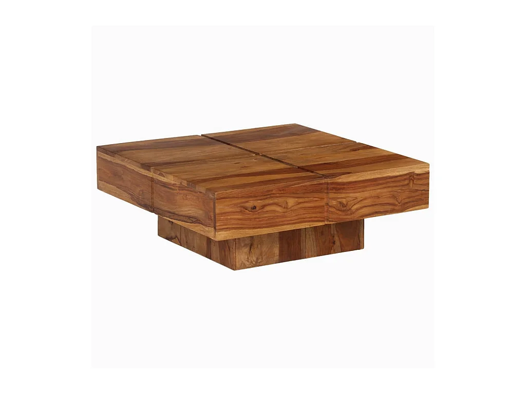 Table basse 80x80x30 cm bois d'acacia massif